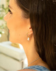 Gold on Sterling Silver Claudia Bradby Favourite Pearl Hoop Earrings