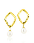 Gold on Sterling Silver Claudia Bradby Thalassa Ripple Drop Earrings