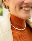 Sterling Silver Claudia Bradby Button Pearl Choker