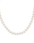 6 - 6.5mm Akoya Cultured Pearl Necklace with 9ct Yellow Gold Clasp