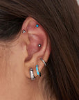 Sterling Silver Ania Haie Triple Ball Barbell Single Earring