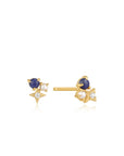 Gold Vermeil Ania Haie Lapis Star Stud Earrings