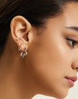 Sterling Silver Ania Haie Twisted Wave Huggie Hoop Earrings