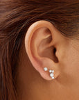 Sterling Silver Ania Haie Pavé Climber Stud Earrings