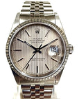 Pre Owned Mens Steel Rolex DateJust Perpetual Watch on Bracelet