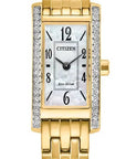 Ladies Gold Tone Citizen Eco Drive Petite Palidoro Watch on Bracelet