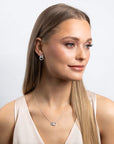Sterling Silver Diamonfire Linked Circles Zirconia Necklace