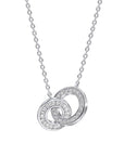 Sterling Silver Diamonfire Linked Circles Zirconia Necklace