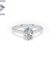 Platinum 0.76ct Laboratory Grown Oval Cut Solitaire Diamond Ring