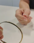 18ct Yellow Gold Flexible 0.45ct Diamond Bangle