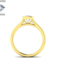 9ct Yellow Gold 1.02ct Laboratory Grown Cushion Cut Solitaire Diamond Ring