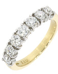 18ct Yellow Gold 1.00ct Diamond Half Eternity Ring