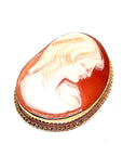 Pre Owned 9ct Yellow Gold Cameo Brooch