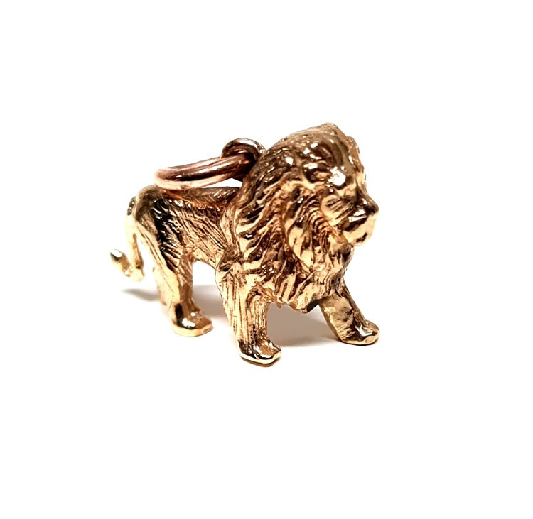 Pre Owned 9ct Yellow Gold Lion Charm