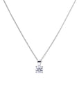 Sterling Silver Diamonfire 1.00ct Claw Set Single Stone CZ Necklace