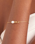 Gold Vermeil Ania Haie Pearl Link Chain Bracelet