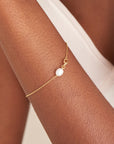Gold Vermeil Ania Haie Pearl Link Chain Bracelet