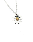 Sterling Silver 11mm Daisy Pendant & Chain Necklace