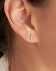 Sterling Silver Ania Haie Glam Bar Stud Earrings