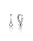 Sterling Silver Ania Haie Orb Drop Huggie Hoop Earrings