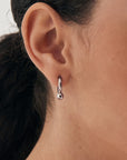 Sterling Silver Ania Haie Orb Drop Huggie Hoop Earrings