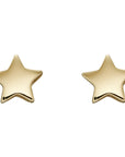 9ct Yellow Gold Star Stud Earrings