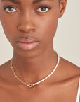 Gold Vermeil Ania Haie Pearl Chunky Link Chain Necklace