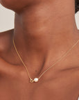 Gold Vermeil Ania Haie Pearl Link Chain Necklace