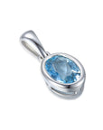 9ct White Gold Aquamarine Necklace