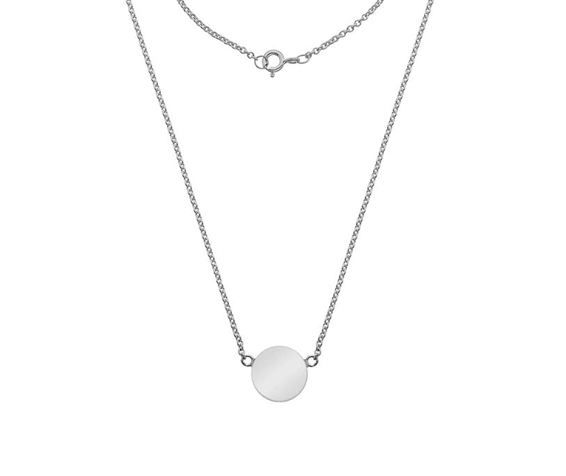 Plain sterling sales silver necklace