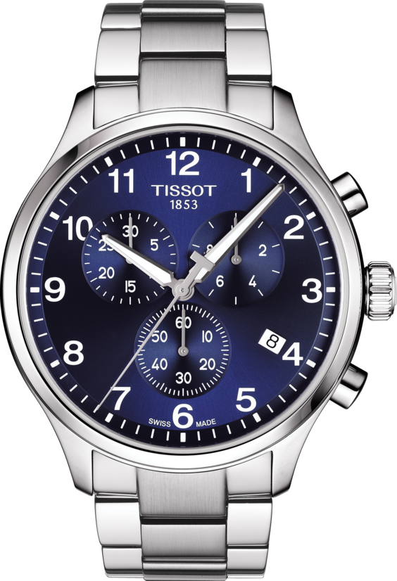 Mens Steel Tissot Chronograph XL Classic Watch on Bracelet