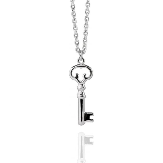 Vintage Sterling Silver Heart Lock & Key Necklace - Ruby Lane