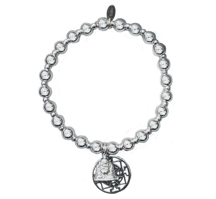 Sterling Silver Dollie Jewellery Spiritual Buddha Stacking Bracelet