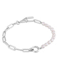 Sterling Silver Ania Haie Pearl Chunky Link Chain Bracelet