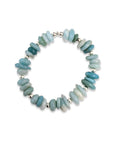 Sterling Silver & Amazonite Dollie Jewellery Pebble Stacking Bracelet