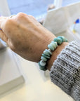 Sterling Silver & Amazonite Dollie Jewellery Pebble Stacking Bracelet