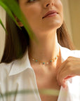 Claudia Bradby Turquoise And Pearl Silver Fringe Choker