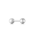 Sterling Silver Ania Haie Sphere Barbell Single Earring