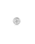 Sterling Silver Ania Haie Sparkle Bezel Barbell Single Earring