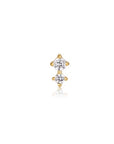 Gold Vermeil Ania Haie Double Sparkle Barbell Single Earring