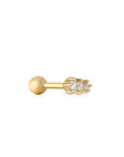 Gold Vermeil Ania Haie Sparkle Crawler Barbell Single Earring
