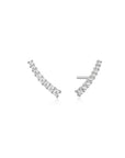 Sterling Silver Ania Haie Glam Crawler Stud Earrings