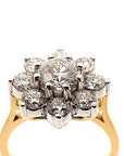 18ct Yellow Gold 2.43ct The S.T. Hopper Daisy Cluster Diamond Ring