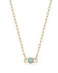 Gold Vermeil Ania Haie Orb Amazonite Link Necklace