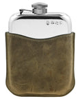 6oz Pewter Purse Flask with Leather Pouch