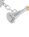 Sterling Silver Fox and Horn Chain Link Cufflinks
