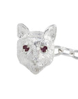 Sterling Silver Fox and Horn Chain Link Cufflinks