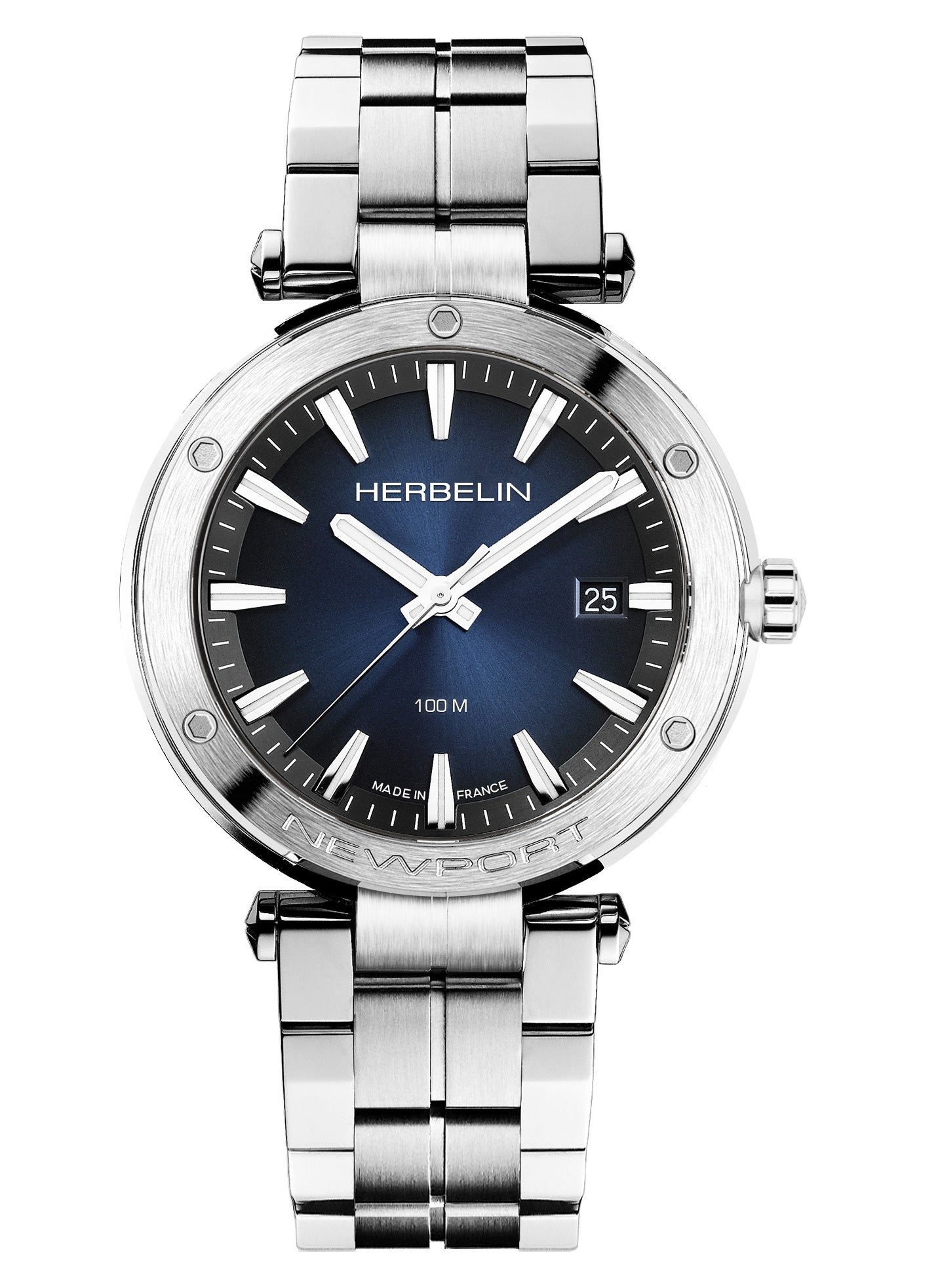 Mens Steel Herbelin Newport Watch on Bracelet