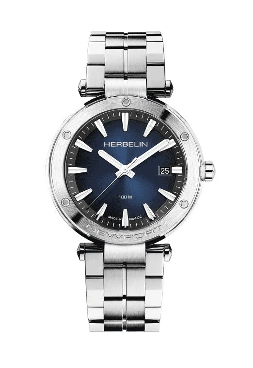 Mens Steel Herbelin Newport Watch on Bracelet