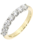 18ct Yellow Gold 0.50ct Diamond Half Eternity Ring